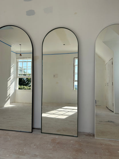 Framed arch mirror 1850mm high by 750mm wide