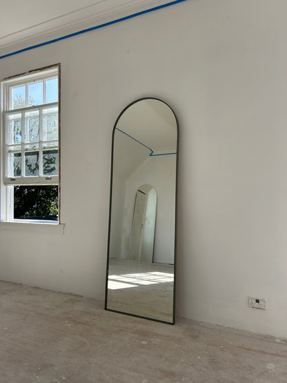 Framed arch mirror 1750mm high by 600mm wide