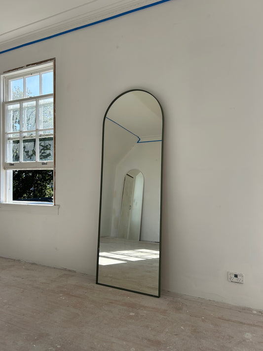 Framed arch mirror 1750mm high by 600mm wide